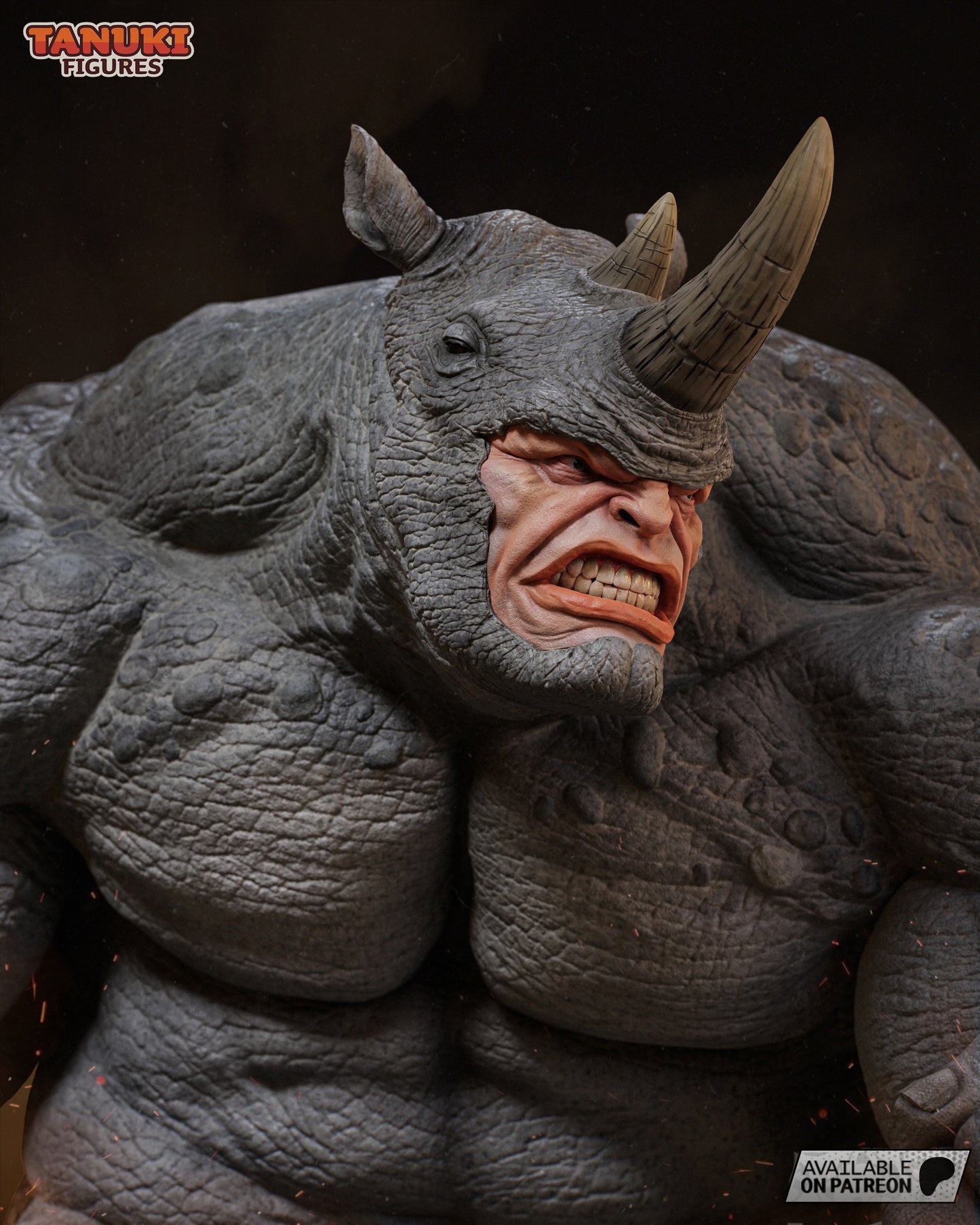Rampage Rhino | Handcrafted Figure