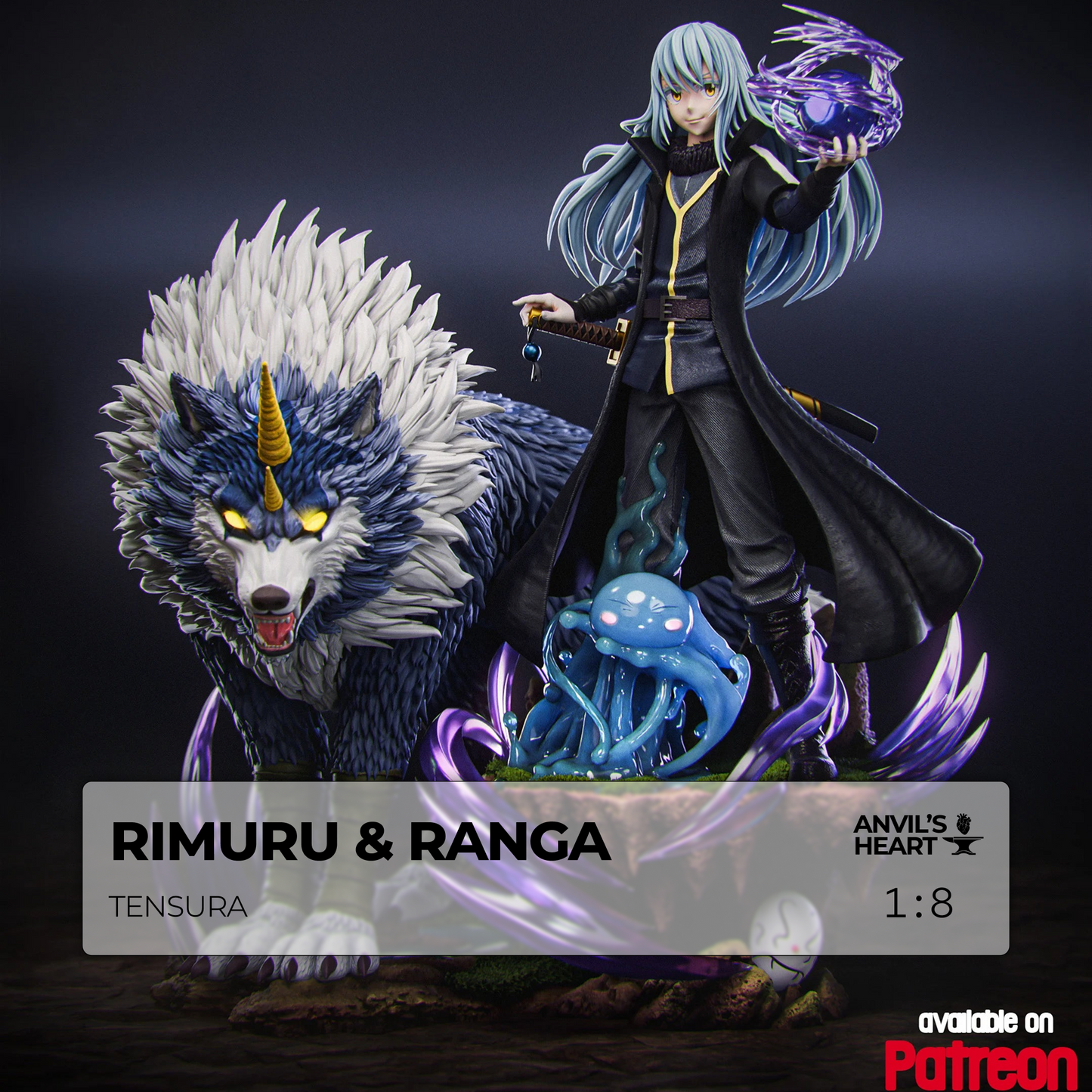 Slime King & Shadow Wolf | Handcrafted Figure