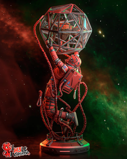 Space Scientist & Alien Friend | Handcrafted Figure