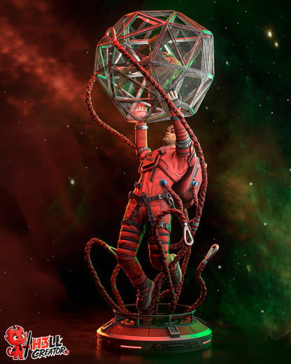 Space Scientist & Alien Friend | Handcrafted Figure