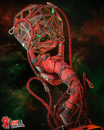 Space Scientist & Alien Friend | Handcrafted Figure