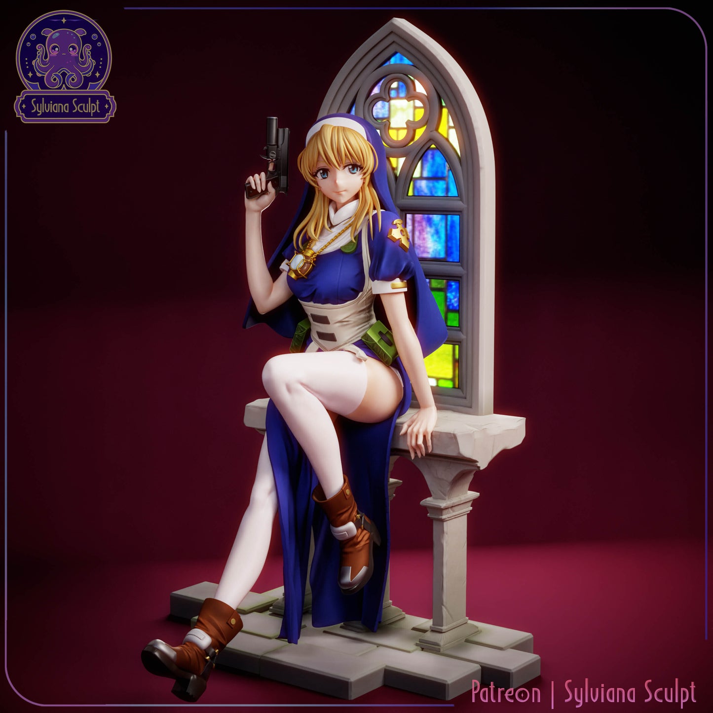 Holy Gunslinger Nun | Handcrafted Figure