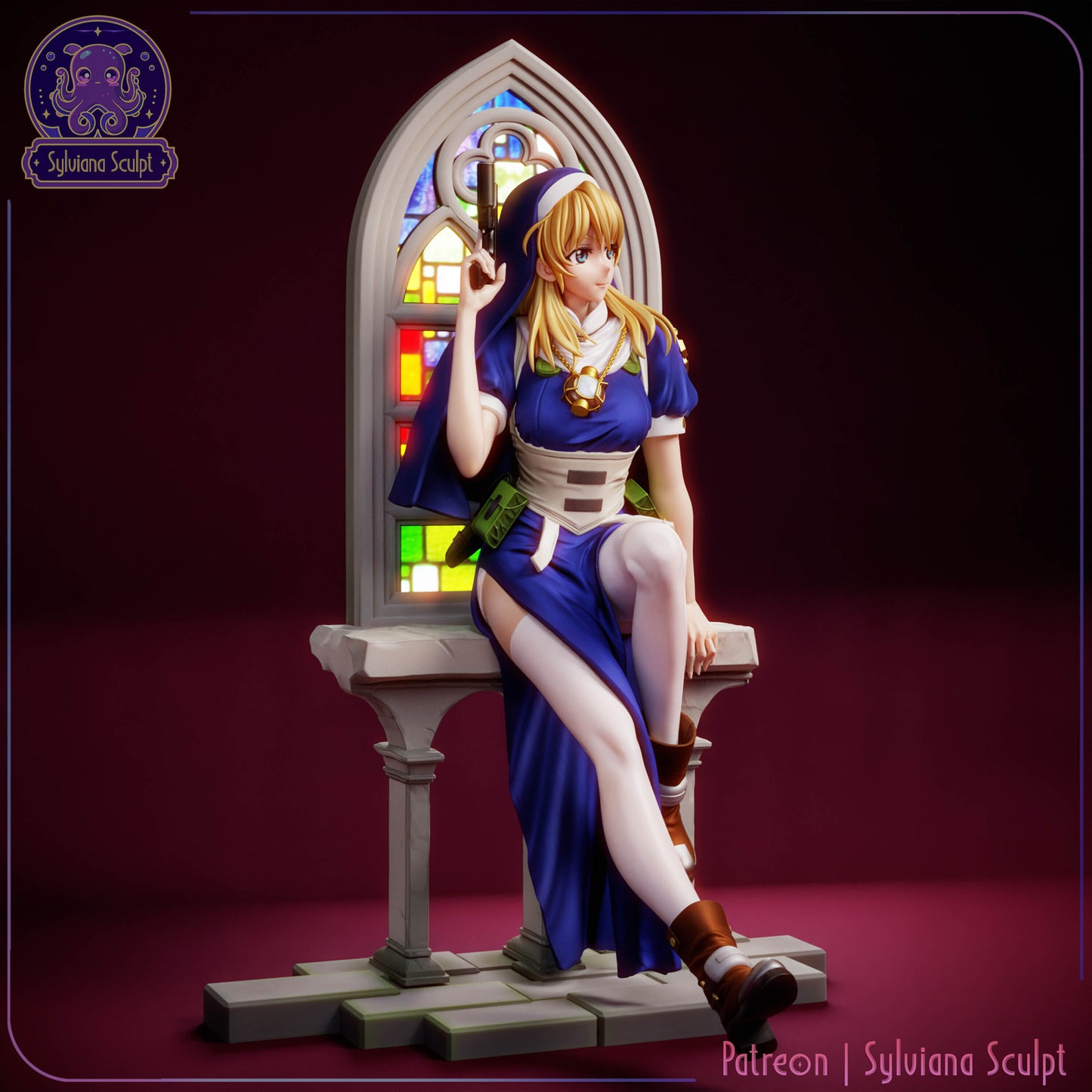 Holy Gunslinger Nun | Handcrafted Figure