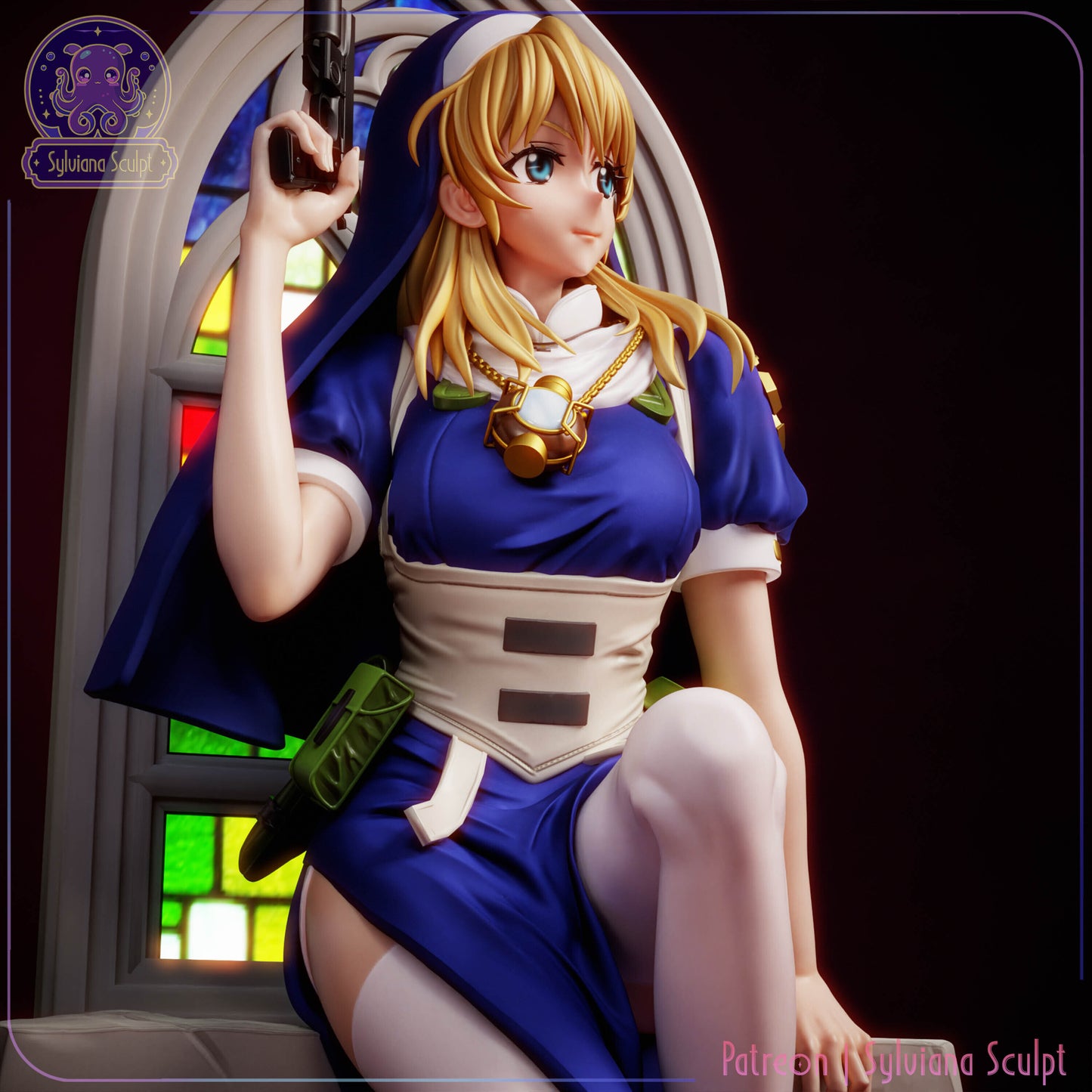 Holy Gunslinger Nun | Handcrafted Figure
