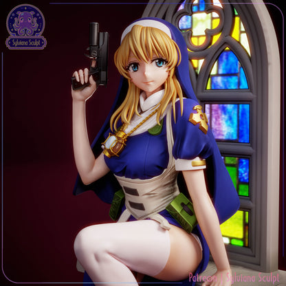 Holy Gunslinger Nun | Handcrafted Figure