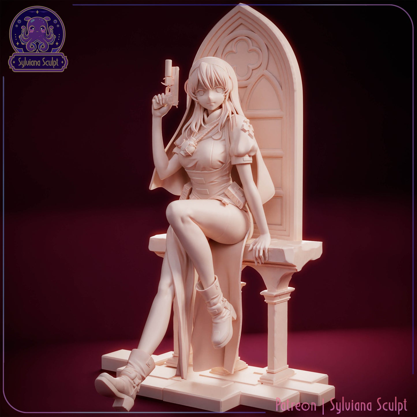 Holy Gunslinger Nun | Handcrafted Figure
