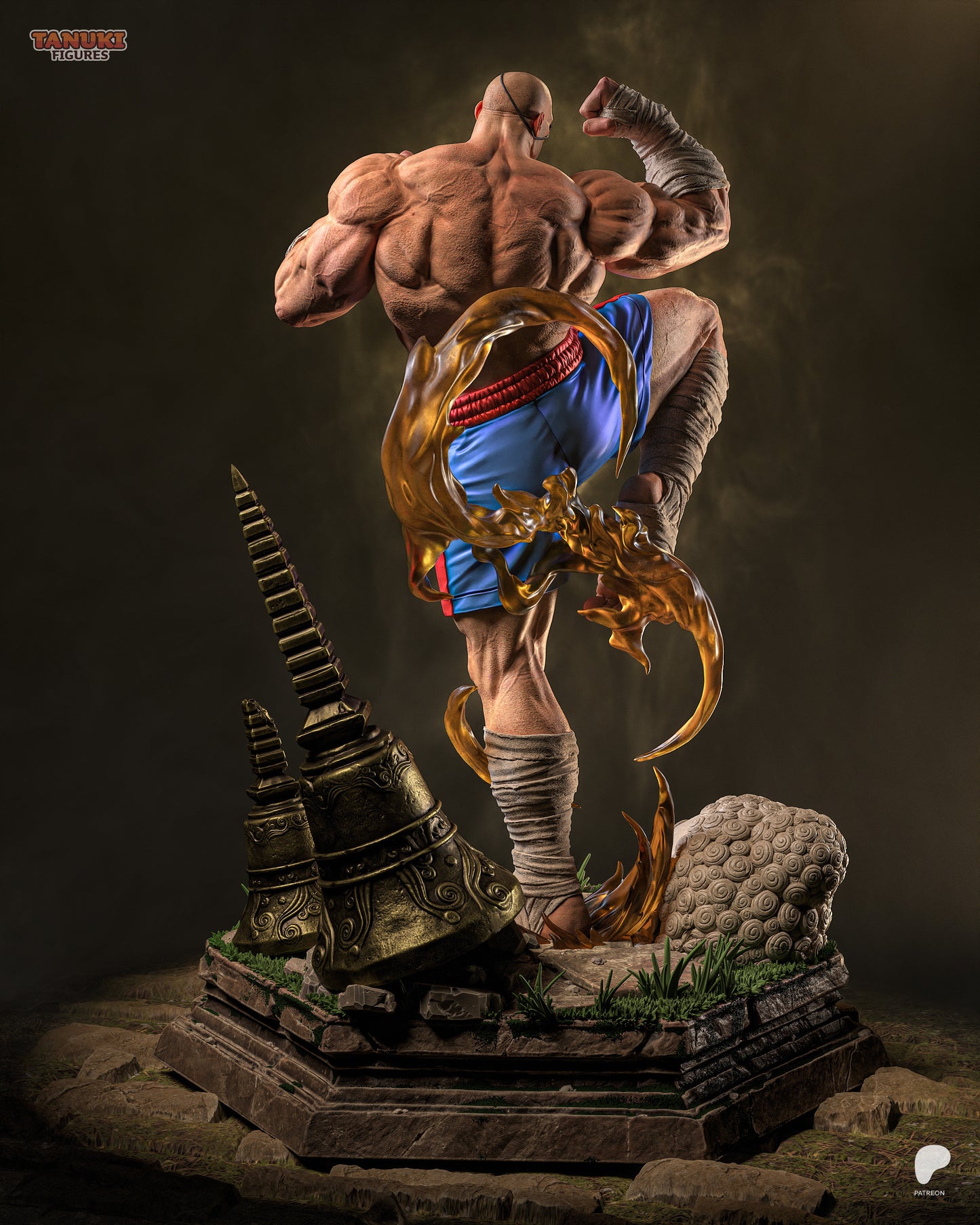 Scarred Muay King | Handcrafted Figure
