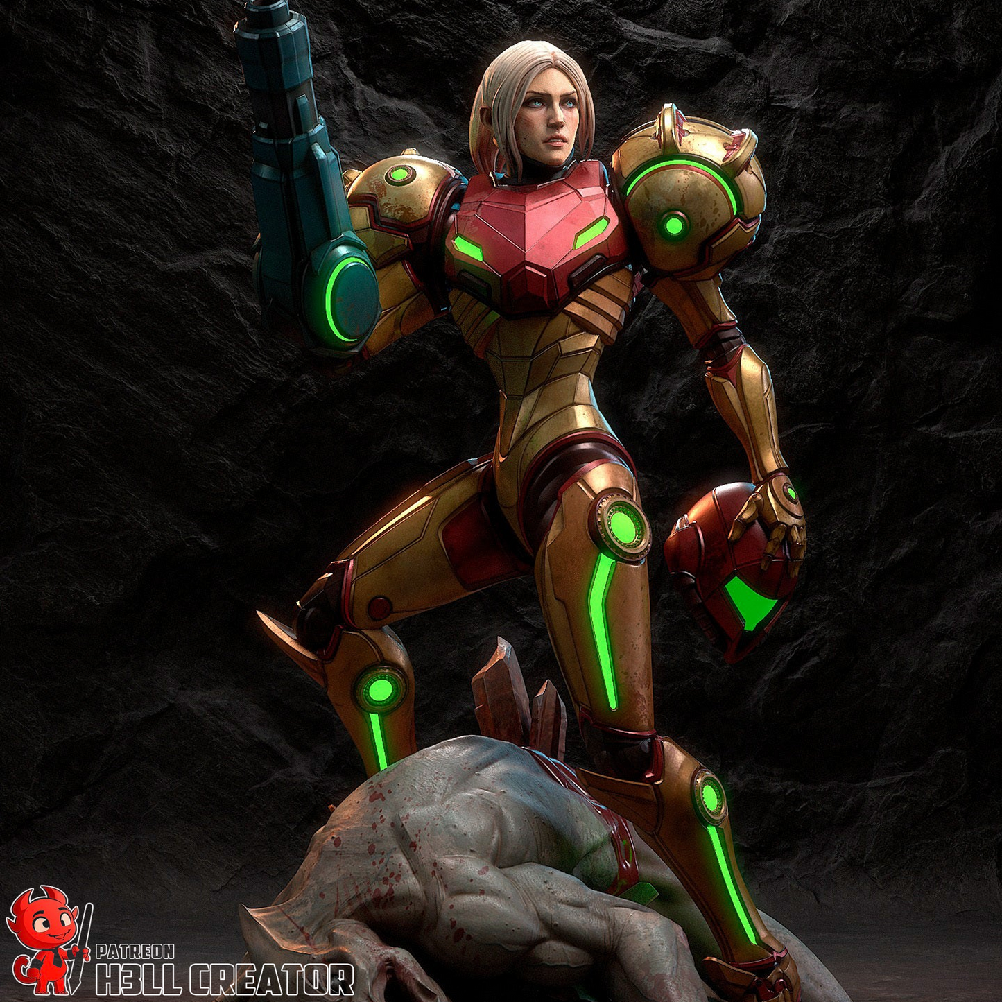 Armored Bounty Hunter | Handcrafted Figure