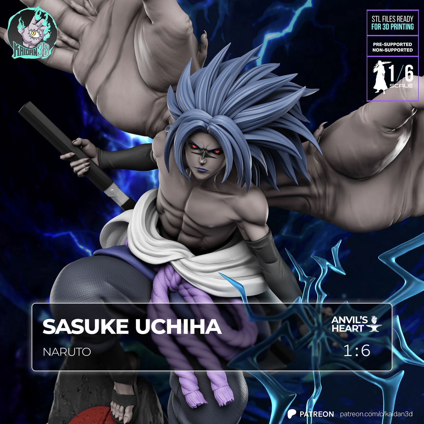 The Crimson-Eyed Avenger | Shinobi | Handcrafted Figure