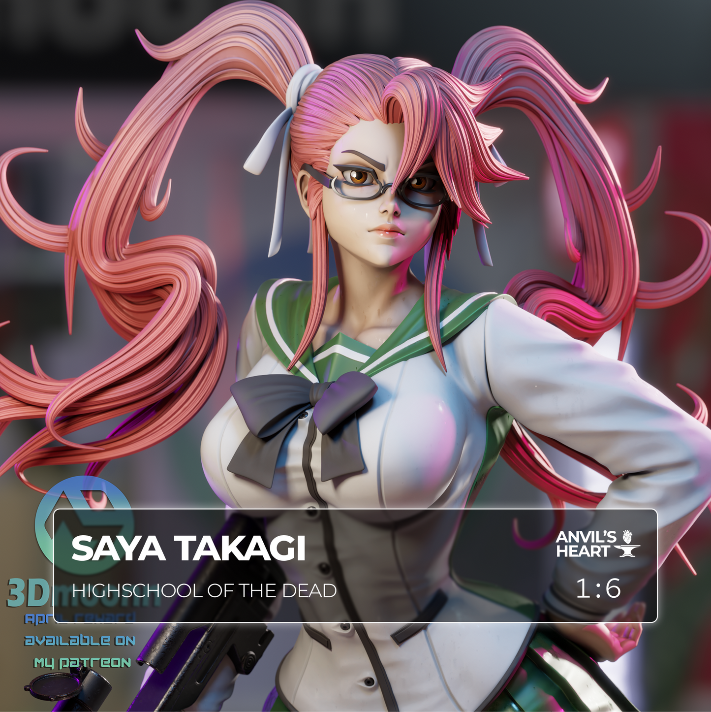Saya Takagi | Highschool of the Dead | Handcrafted Figure