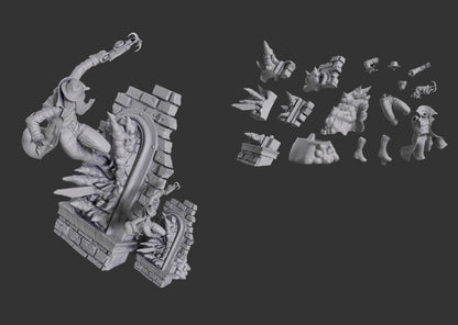 Monochrome Web Detective | Handcrafted Figure