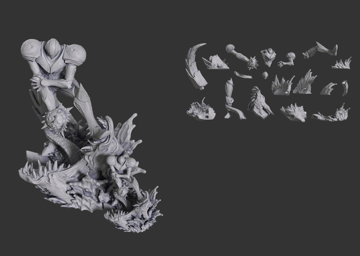 Dark Armored Hunter | Handcrafted Figure