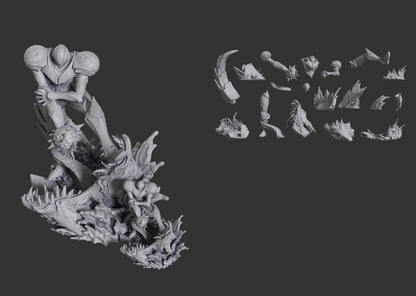 Dark Armored Hunter | Handcrafted Figure