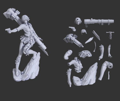 Crimson Gunslinger  | Handcrafted Figure