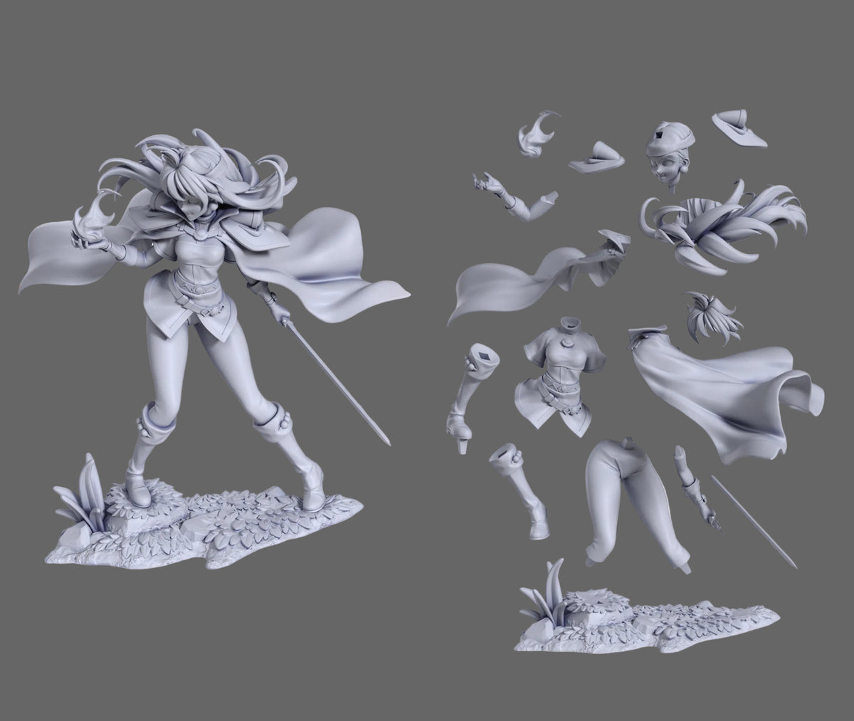 Fiery Sorceress | Handcrafted Figure