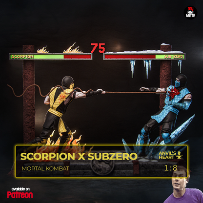 Fire & Ice Rivals Diorama | Handcrafted Figure
