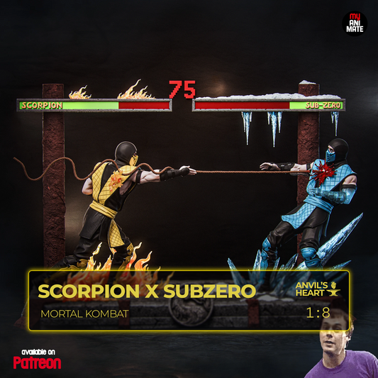 Fire & Ice Rivals Diorama | Handcrafted Figure