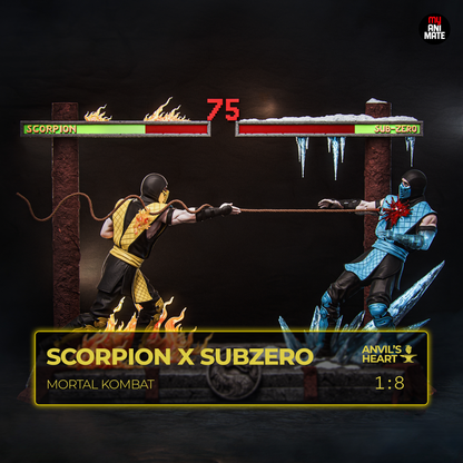 Fire & Ice Rivals Diorama | Handcrafted Figure