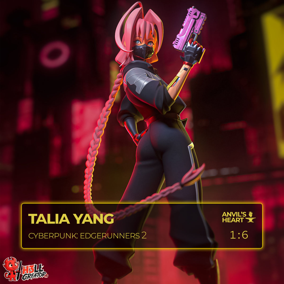 Neon Blade Mercenary | Handcrafted Figure