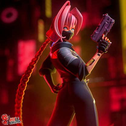 Neon Blade Mercenary | Handcrafted Figure