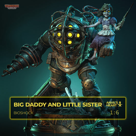 Armored Guardian & Little Girl | Handcrafted Figure