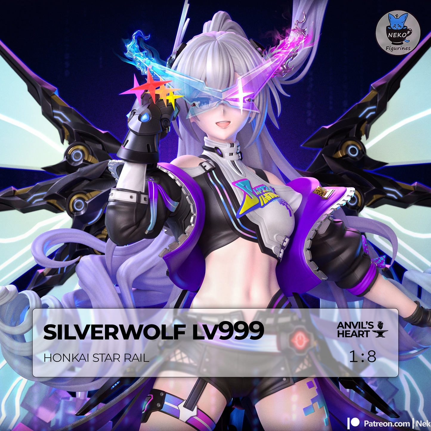 SilverWolf Lv999 | Honkai Star Rail | Handcrafted Figure