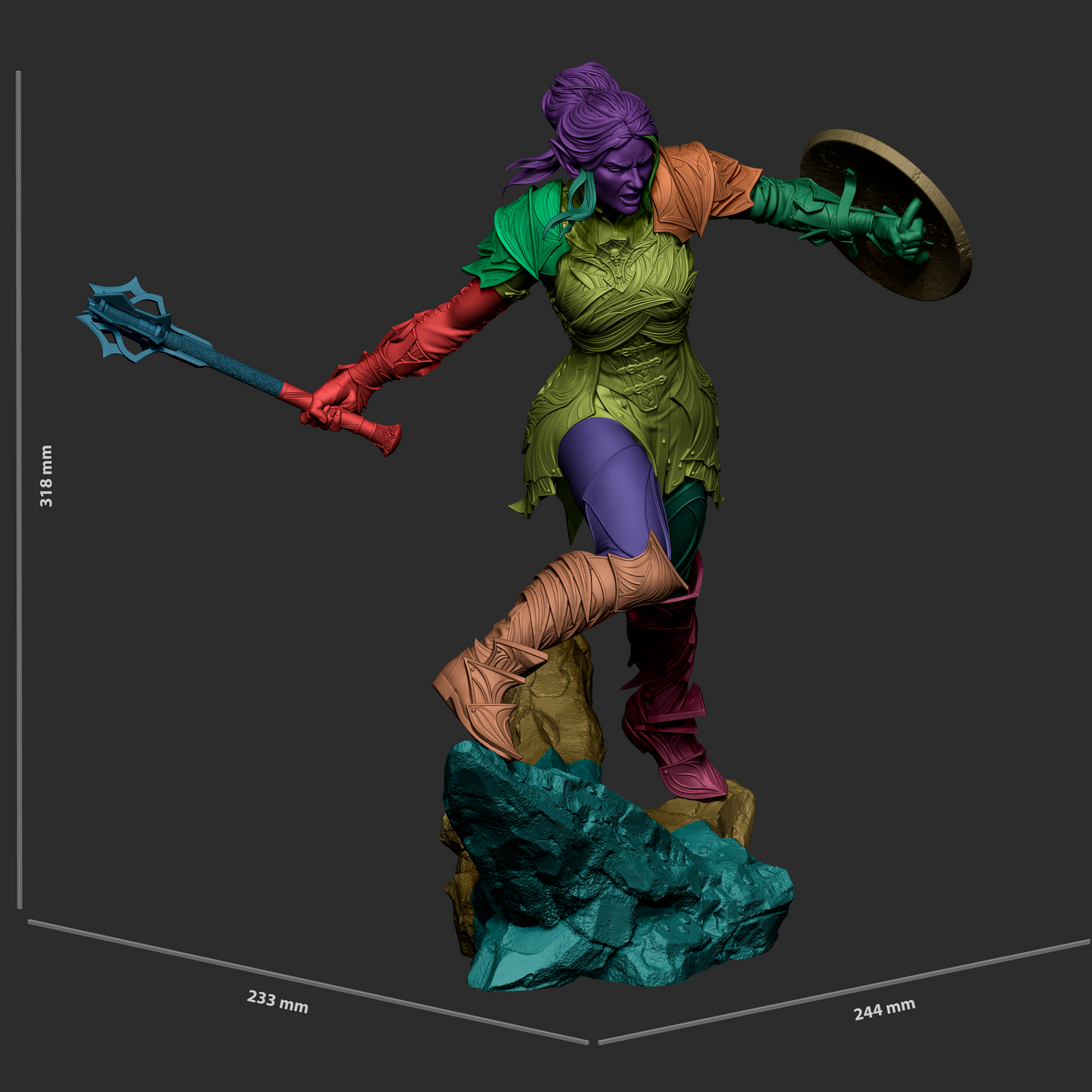 Dark Elf Paladin | Handcrafted Figure