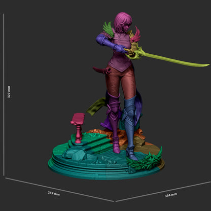Golden Blade Maiden | Handcrafted Figure