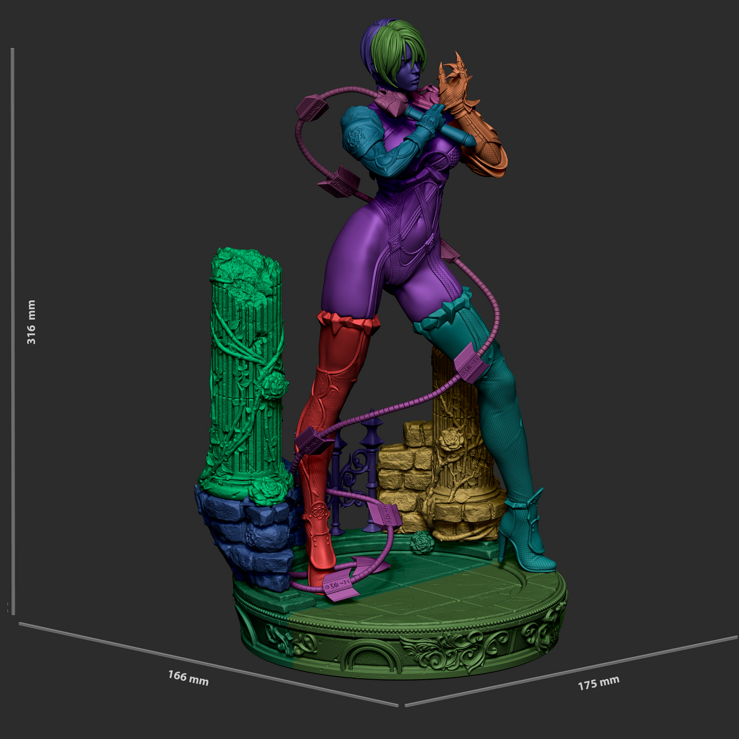 Whip Blade Mistress | Handcrafted Figure