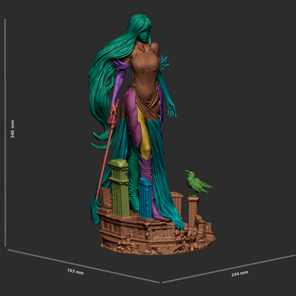 Glyph Huntress | Handcrafted Figure