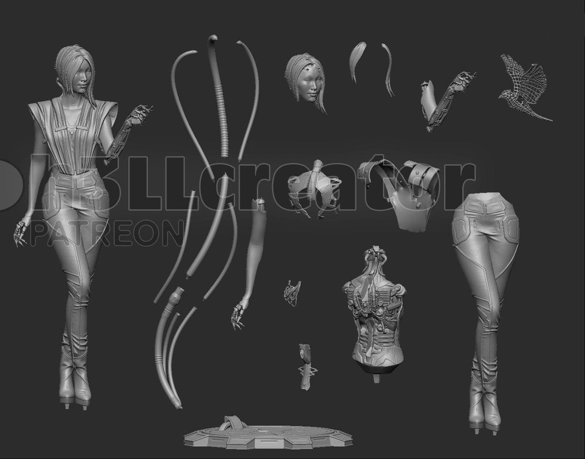 Cyber Netrunner | Handcrafted Figure