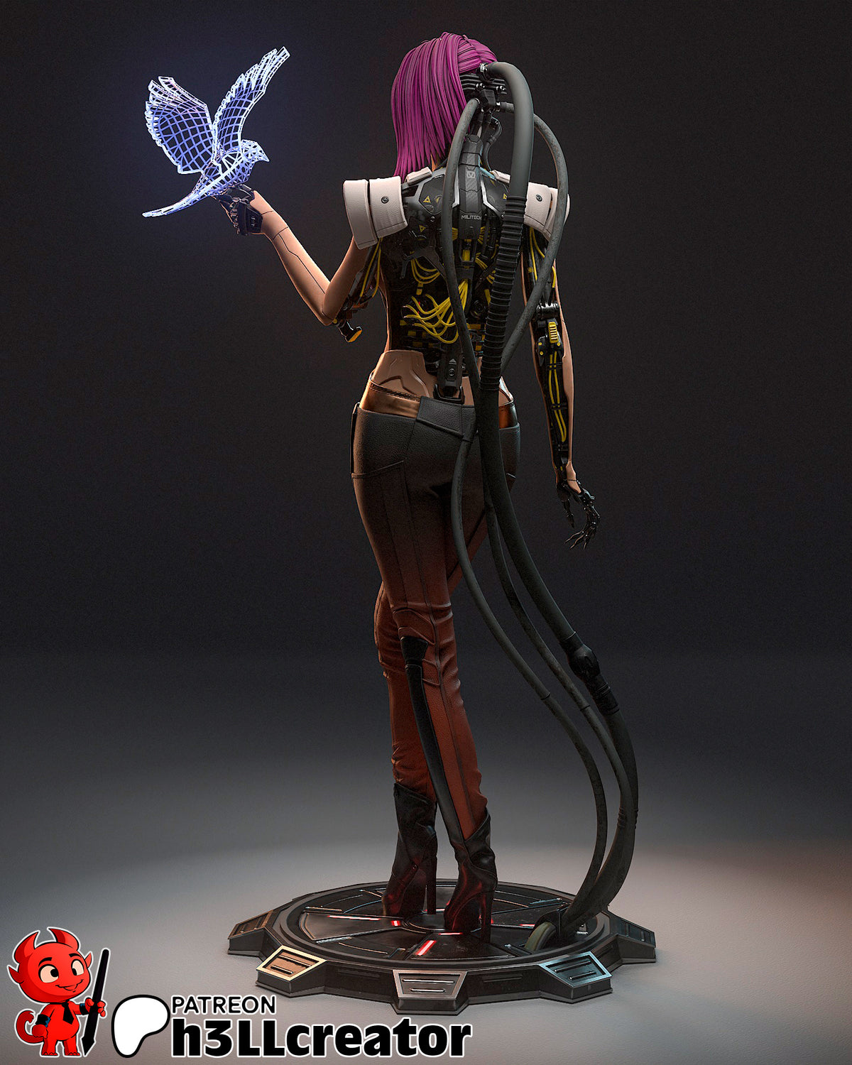 Cyber Netrunner | Handcrafted Figure
