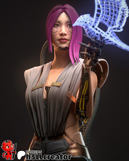 Cyber Netrunner | Handcrafted Figure