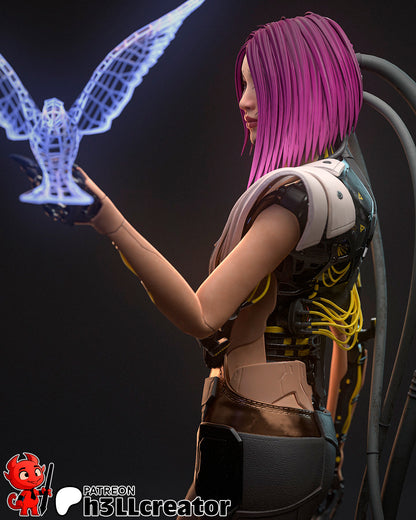 Cyber Netrunner | Handcrafted Figure