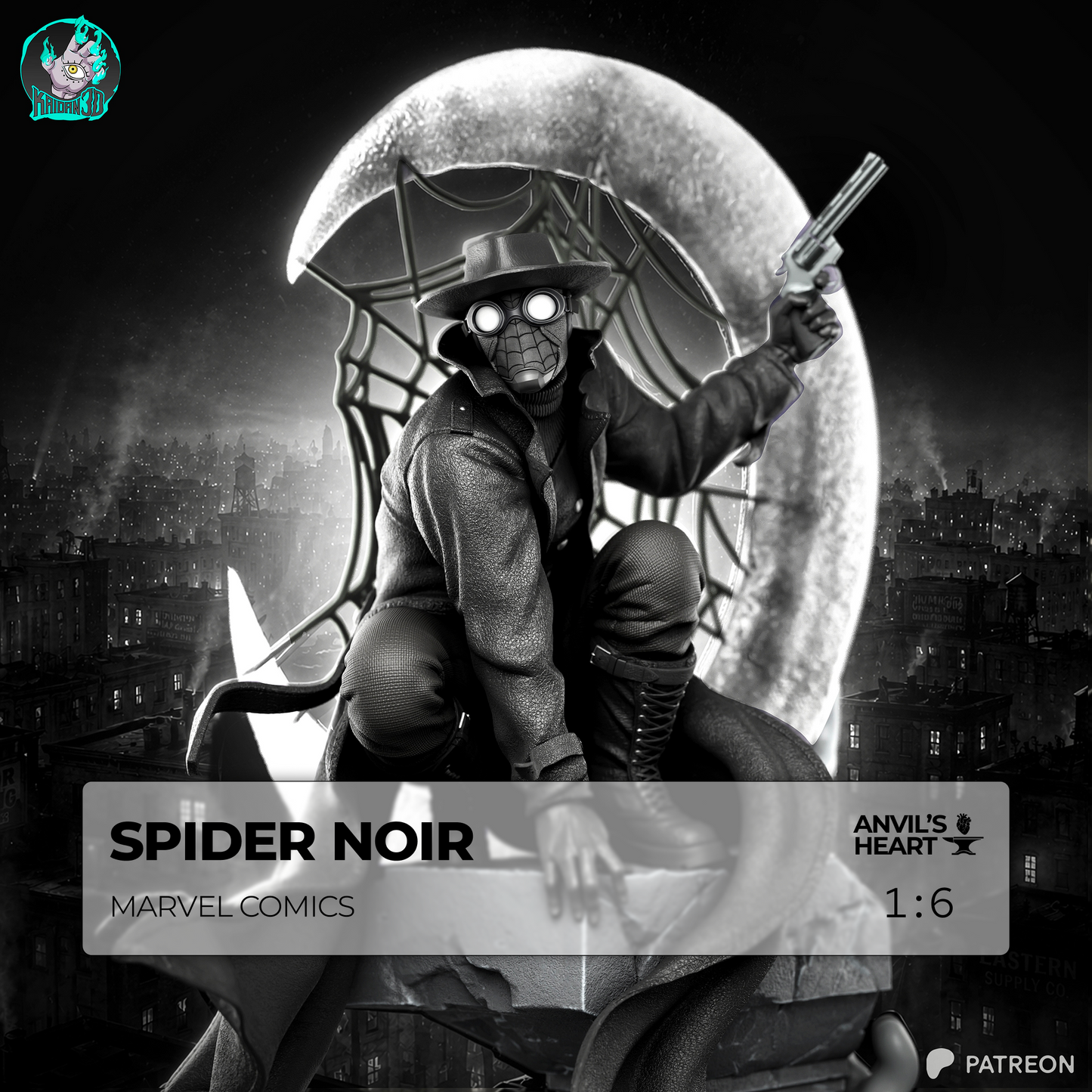 Web Slinging Noir | Handcrafted Figure