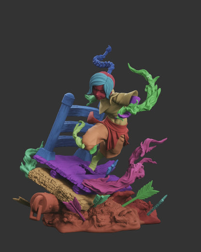 Acrobatic Fighter | Handcrafted Figure