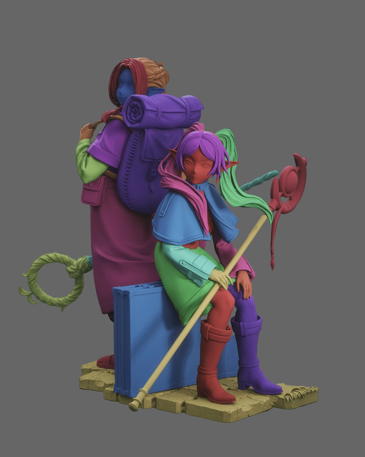 Blonde Mage & Elven Mage | Handcrafted Figure