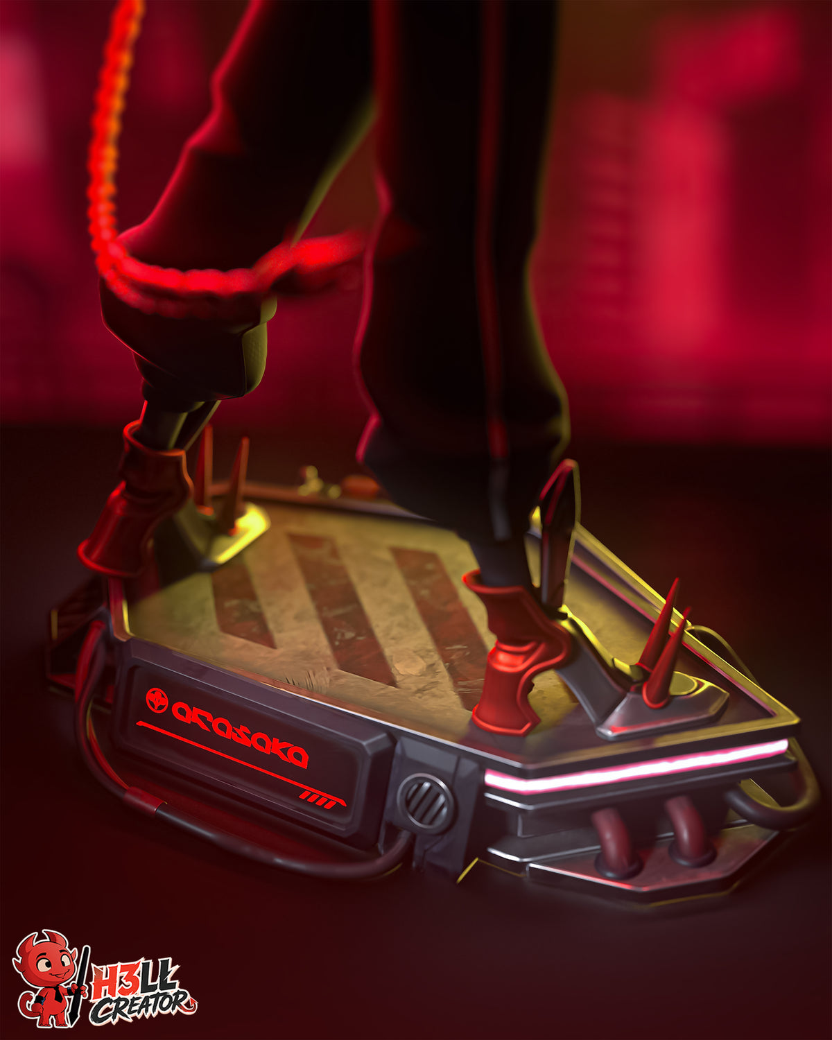 Neon Blade Mercenary | Handcrafted Figure