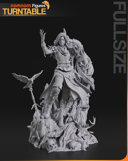 Raven-Haired Sorceress | Handcrafted Figure