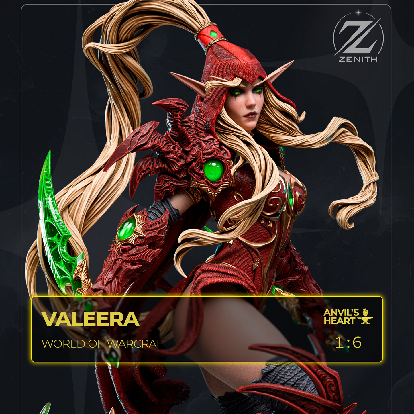 Scarlet Elf Rogue | Handcrafted Figure
