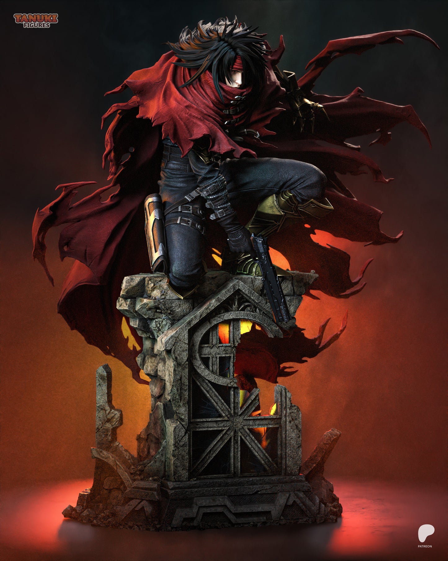 Crimson Gunslinger | Handcrafted Figure