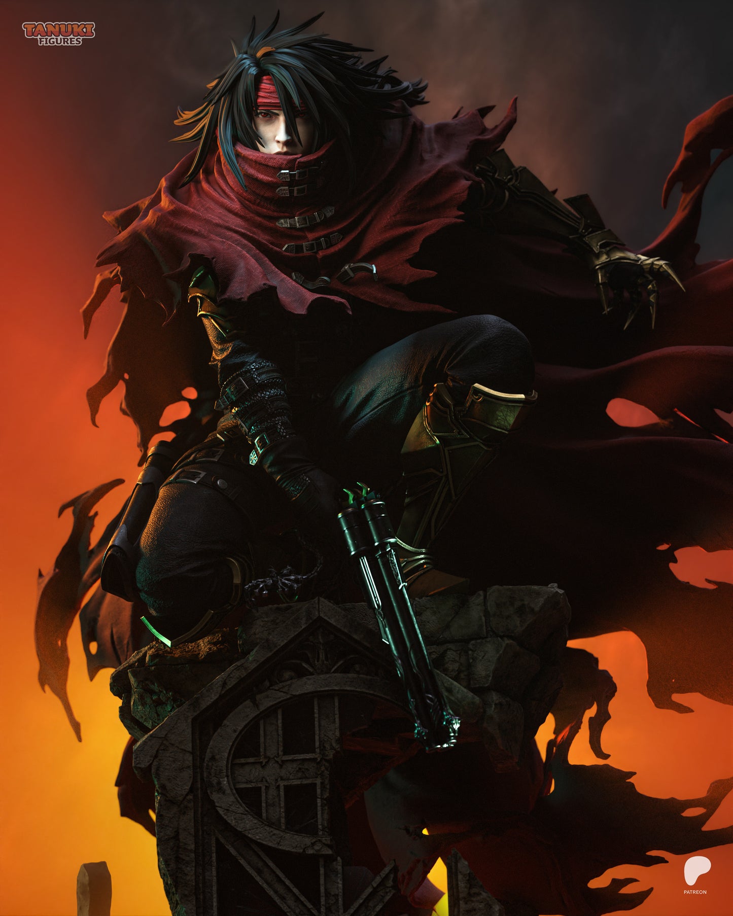 Crimson Gunslinger | Handcrafted Figure