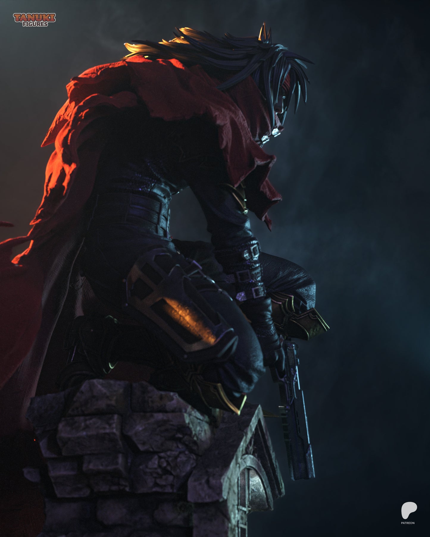 Crimson Gunslinger | Handcrafted Figure