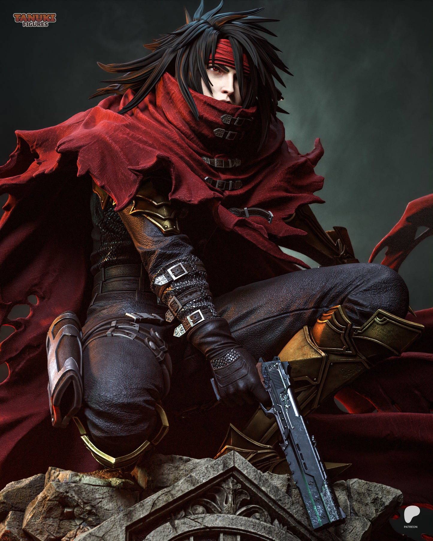 Crimson Gunslinger | Handcrafted Figure