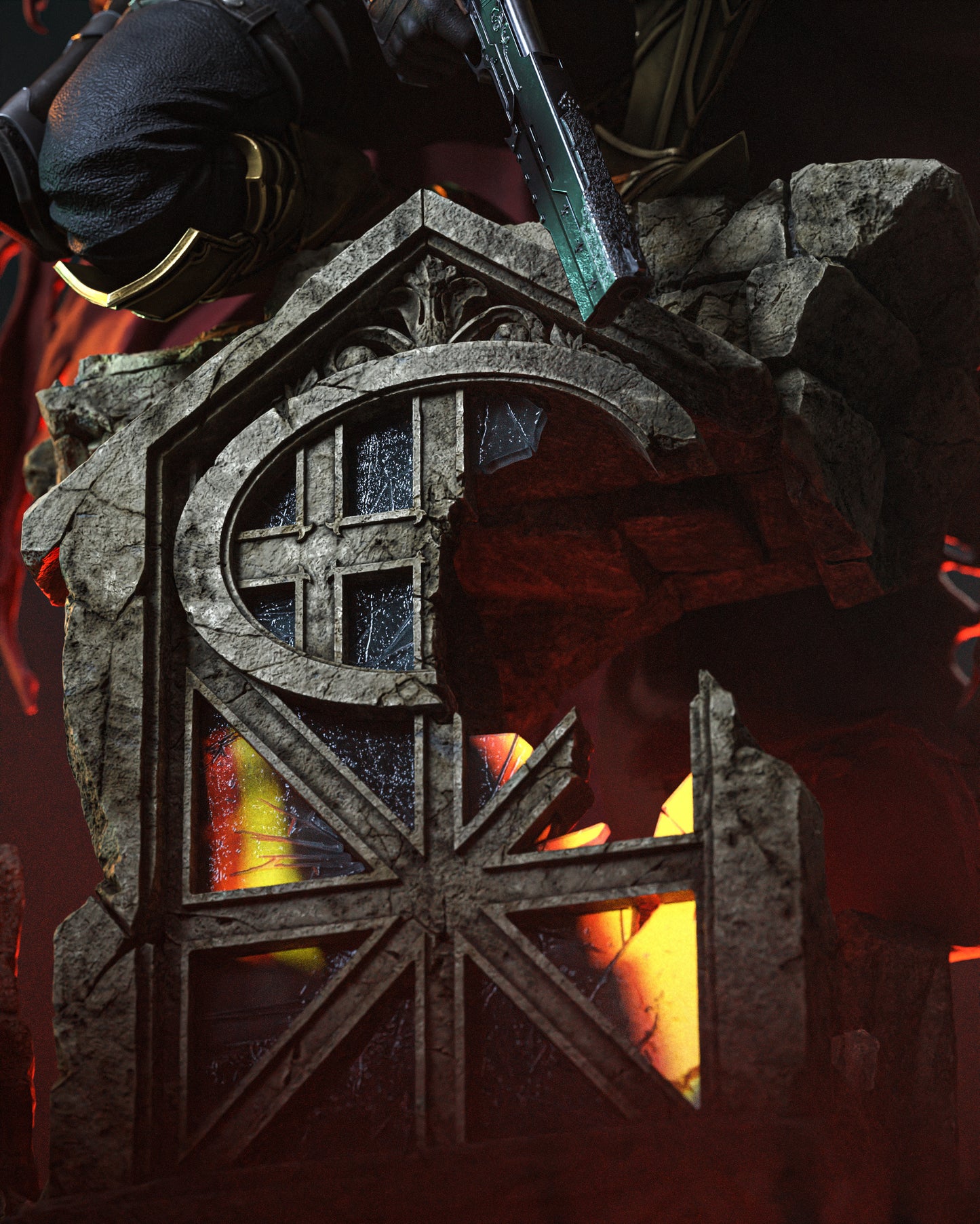 Crimson Gunslinger | Handcrafted Figure