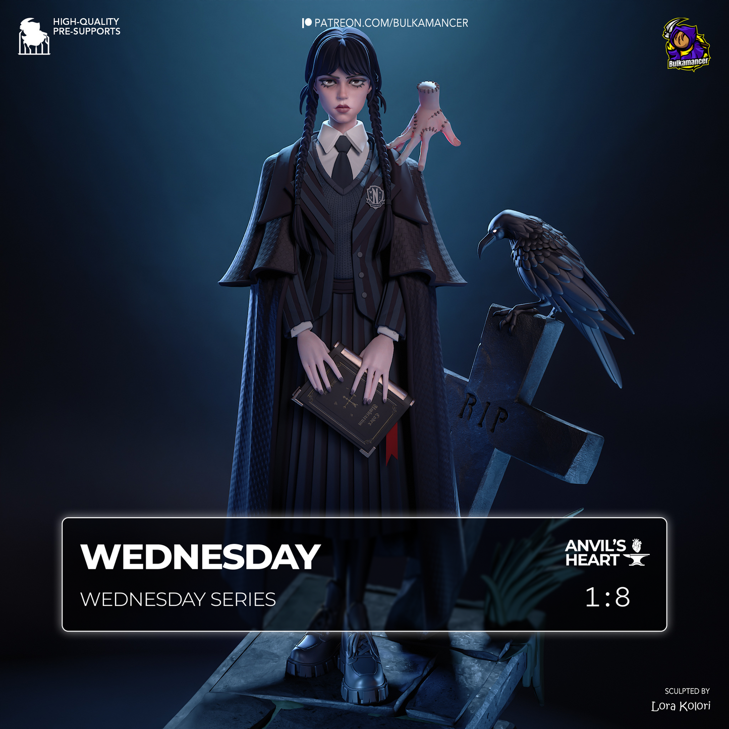 Gothic Daughter | Wednesday series | Handcrafted Figure