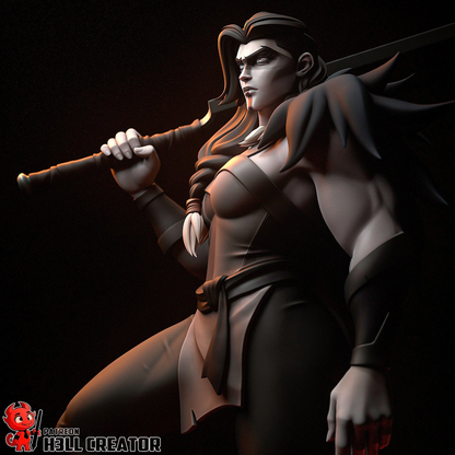 Fallen Aasimar Barbarian | Handcrafted Figure