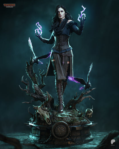 Raven-Haired Sorceress | Handcrafted Figure