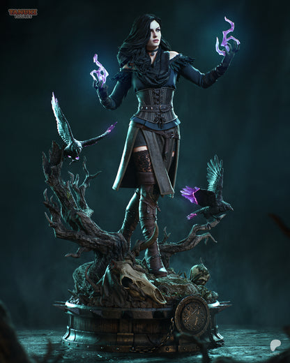 Raven-Haired Sorceress | Handcrafted Figure