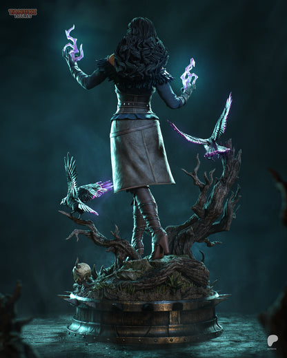 Raven-Haired Sorceress | Handcrafted Figure